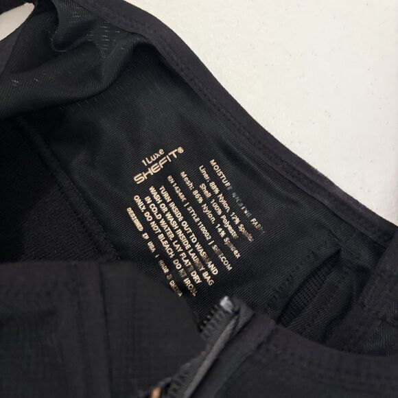 She Fit Bra Women's 1 Luxe High Impact Adjustable Black Athletic Zip Up - Picture 10 of 10